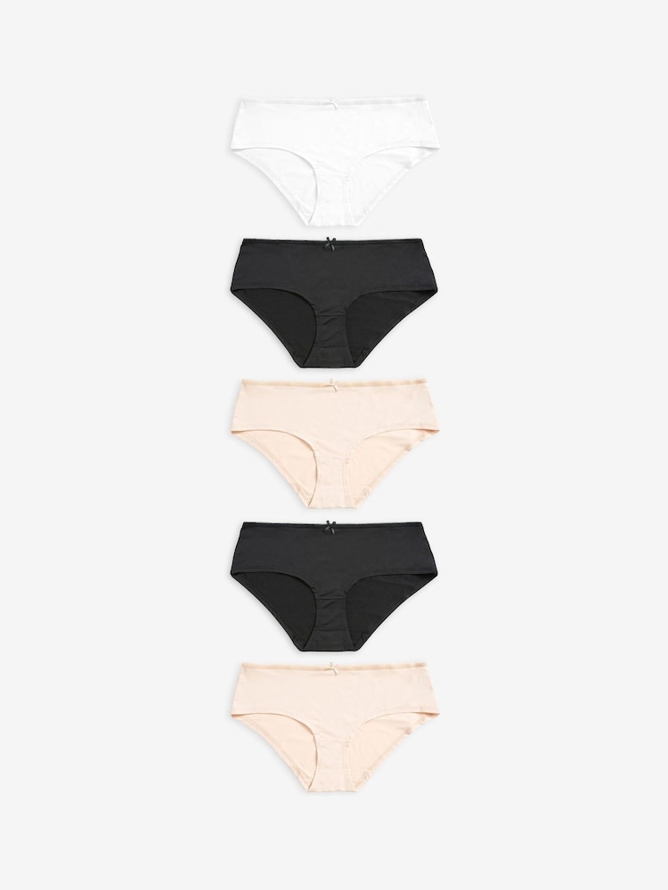 Praline Nude Short Microfibre Knickers 5 Pack - Image 1 of 4