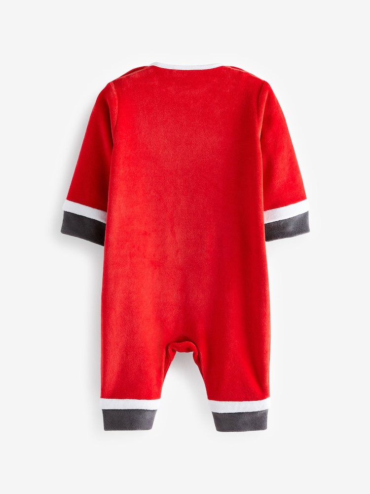 Rot - Baby Weichnachtlicher Schlafanzug aus Velours (0 Monate bis 2 Jahre) - Bild 2 von 5 Rot - Baby Weichnachtlicher Schlafanzug aus Velours (0 Monate bis 2 Jahre) - Bild 2 von 5