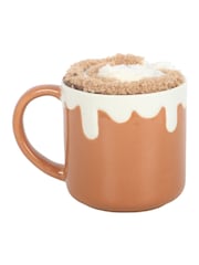 Something Different Brown Cinnamon Roll Mug and Socks Set - Image 2 of 4