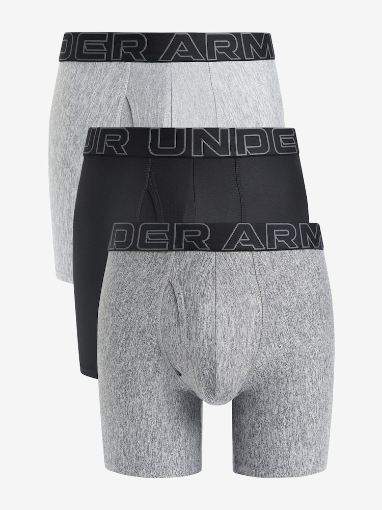 Under Armour Grey Performance Tech Boxers 3 Pack - Image 1 of 7