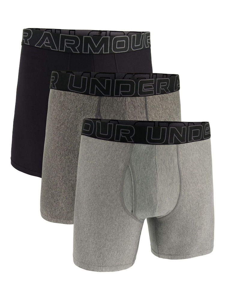 Under Armour Grey Performance Tech Boxers 3 Pack - Image 2 of 7
