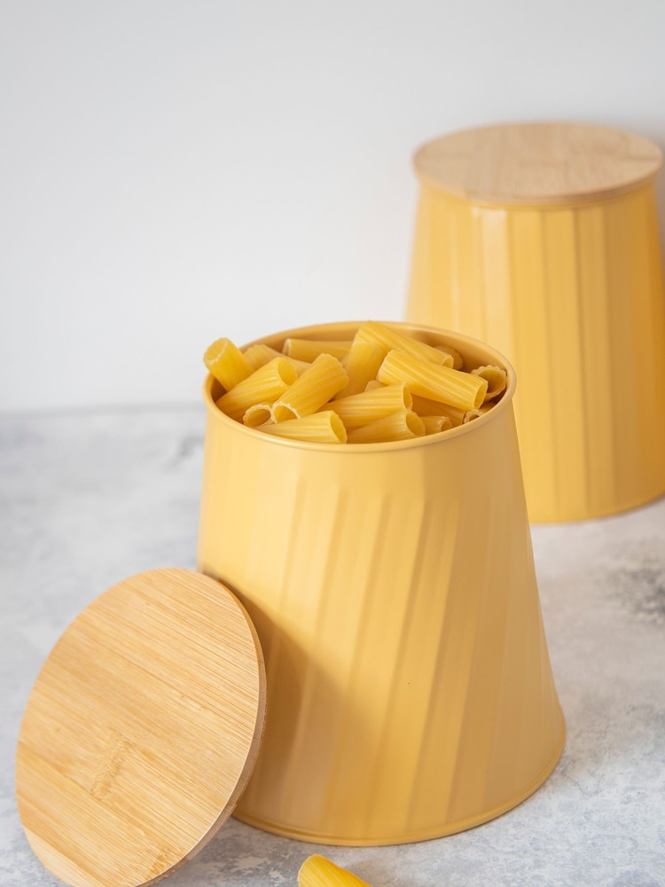 Kitchencraft Yellow 3 Pieces Storage Canisters - Image 1 of 2