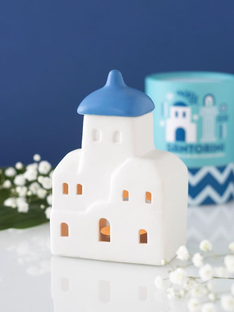 Something Different White Santorini Oil Burner and Wax Warmer - Image 1 of 5 Something Different White Santorini Oil Burner and Wax Warmer - Image 1 of 5
