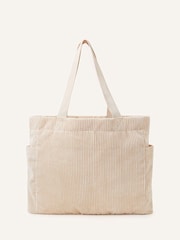 Accessorize Cream Corduroy Shopper Bag - Image 2 of 4