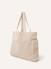Accessorize Cream Corduroy Shopper Bag - Image 3 of 4
