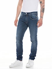 Replay Slim Fit Dark Blue Anbass Blue Jeans - Image 1 of 4