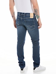 Replay Slim Fit Dark Blue Anbass Blue Jeans - Image 2 of 4