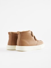 Tan Brown With Off White Sole Standard Fit (F) Warm Lined Touch Fastening Boots - Image 3 of 5