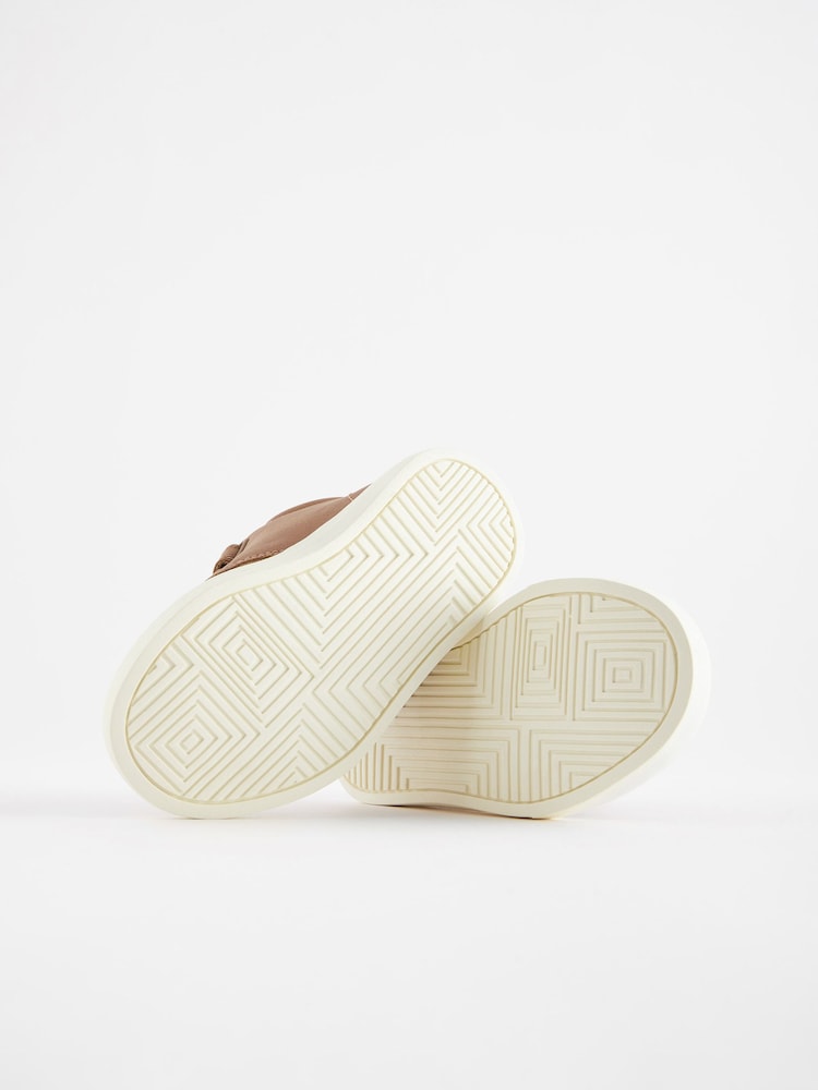 Tan Brown With Off White Sole Standard Fit (F) Warm Lined Touch Fastening Boots - Image 5 of 5