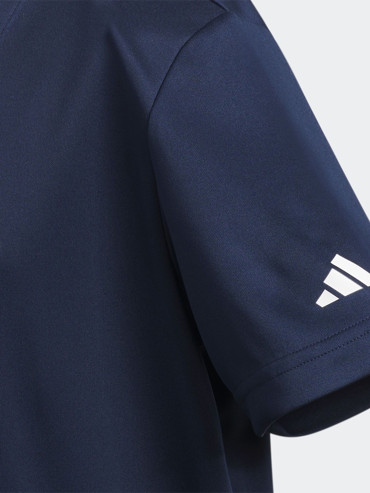 أزرق/أزرق داكن - قميص بولو عملي لرياضة الغولف من Adidas - Image 3 of 5