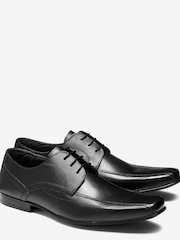 Black Leather Panel Lace-Up Shoes - Image 2 of 4
