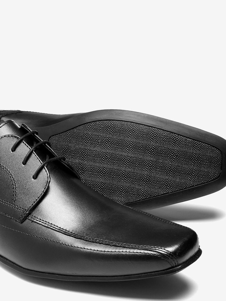 Black Leather Panel Lace-Up Shoes - Image 4 of 4