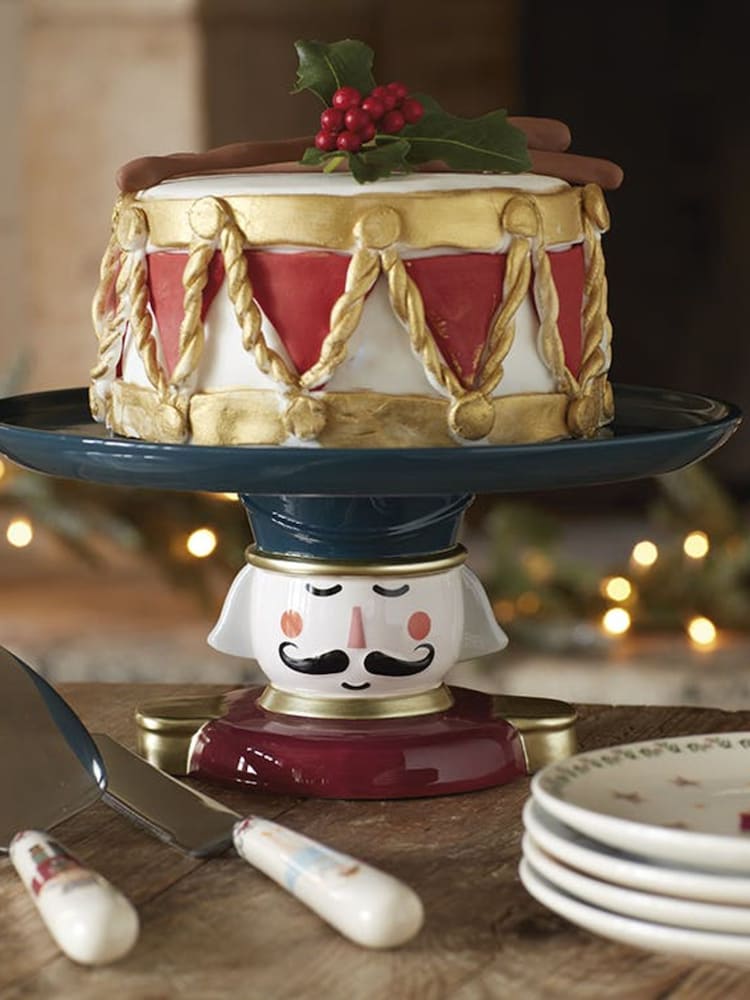 Kitchencraft The Nutcracker Collection 26.5cm Cake Stand - Image 1 of 2