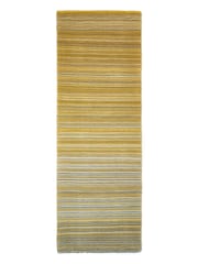 Origin Rug Collection. Ochre Fine Stripe Runner - Image 2 of 4