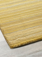 Origin Rug Collection. Ochre Fine Stripe Runner - Image 3 of 4