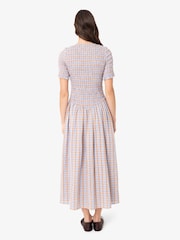 Amy Lynn Blue Baia Polka Dot Satin Halter Dress - Image 6 of 8