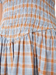 Amy Lynn Blue Baia Polka Dot Satin Halter Dress - Image 8 of 8