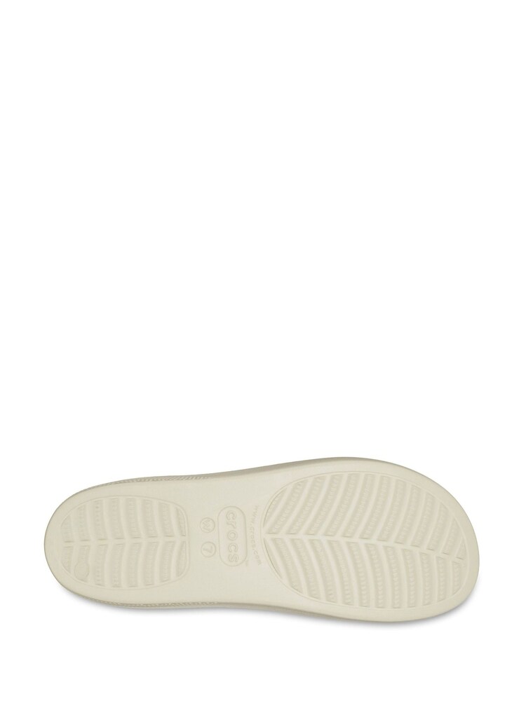 Crocs White Adults Classic Patterned Platform Slides - Image 5 of 5