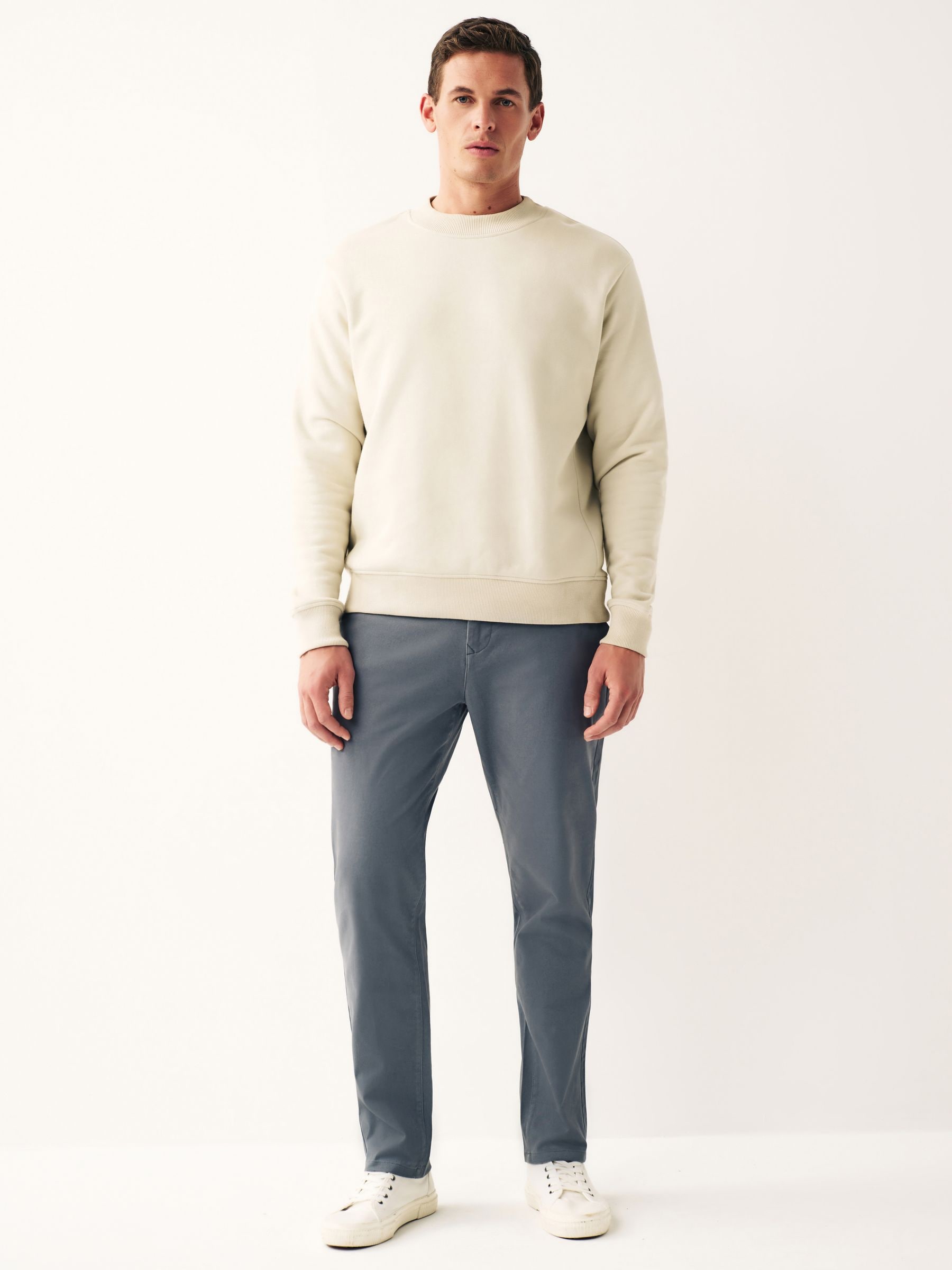 新規購入 Buy Blue Grey Straight Fit Stretch Chinos Trousers from Next USA スラックス