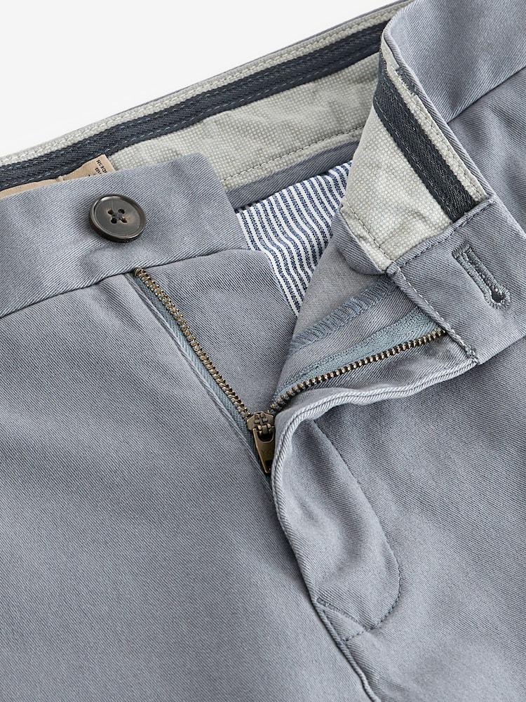 Gris bleu - Ajustement droit - Pantalon chino stretch - Image 7 of 9