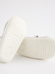 White Leather Wide Fit (G) Crawler Mary Jane Shoes - Image 5 of 5