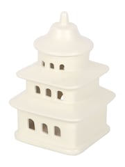 Something Different White Pagoda Shaped Oil Burner and Wax Warmer - Image 2 of 4