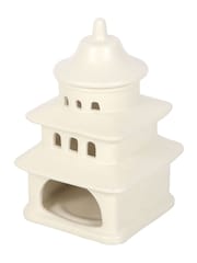Something Different White Pagoda Shaped Oil Burner and Wax Warmer - Image 4 of 4