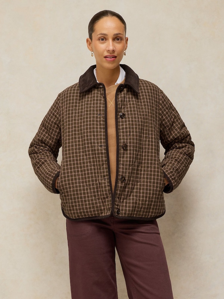 White Stuff Brown Arden Reversible Jacket - Image 2 of 7