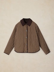 White Stuff Brown Arden Reversible Jacket - Image 6 of 7
