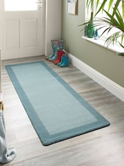 Origin Rug Collection. Duck Egg Blue Runner - Image 1 of 4