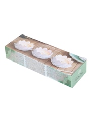 Something Different Set of 3 White White Lotus Flower Tealight Holders - Image 4 of 4