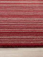 Origin Rug Collection. Red Fine Stripe Runner - Image 3 of 6