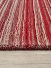 Origin Rug Collection. Red Fine Stripe Runner - Image 4 of 6