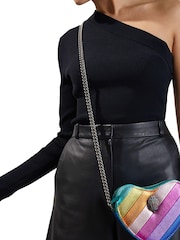 Kurt Geiger London Pink Kensington Heart Cross Body Bag - Image 5 of 5