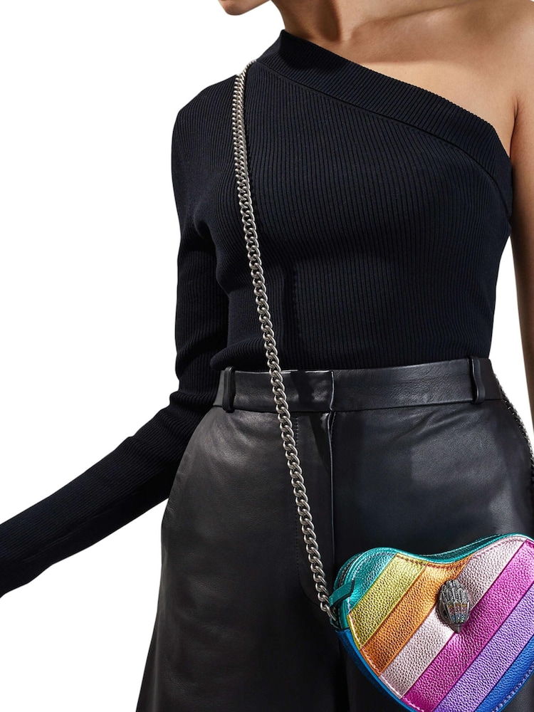 Kurt Geiger London Pink Kensington Heart Cross Body Bag - Image 5 of 5