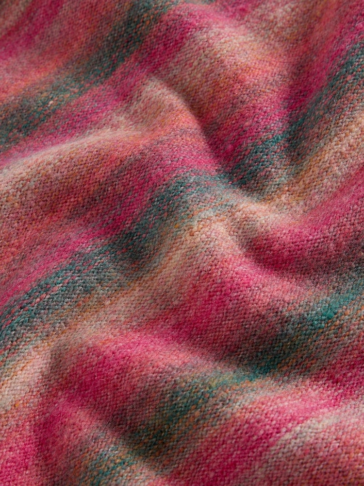 White Stuff Pink Spacedye V-Neck Jumper - Image 6 of 6