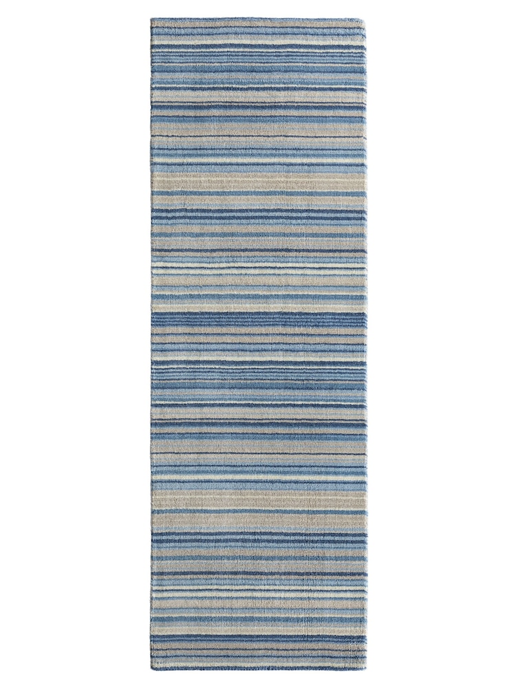 Origins Blue Beige Fine Stripe Runner - Image 2 of 5