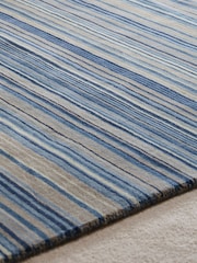 Origins Blue Beige Fine Stripe Runner - Image 4 of 5