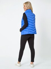 Roman Dark Blue Quilted Padded Gilet - Image 3 of 5