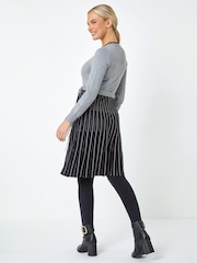Roman Grey Knitted Fit & Flare Dress - Image 3 of 5