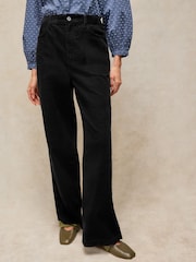 White Stuff Black Tia Cord Wide Leg Trousers - Image 1 of 6