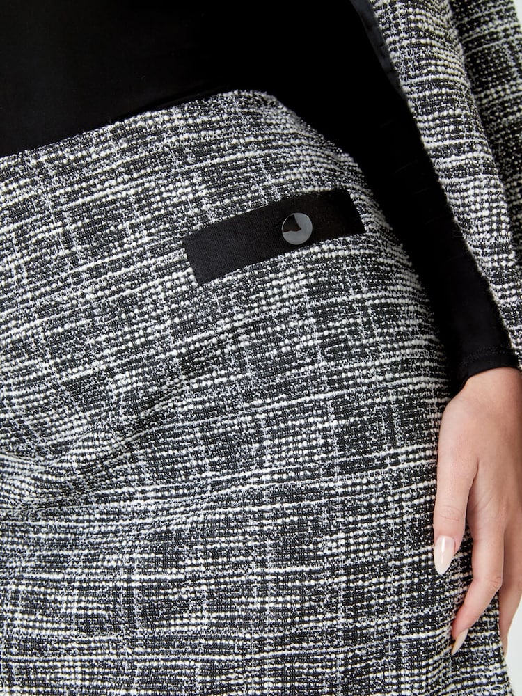 Roman Grey Boucle Stretch Skirt - Image 5 of 5 Roman Grey Boucle Stretch Skirt - Image 5 of 5