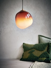 French Connection Brass/Brown Pendant Jamavar Pendant Ceiling Light - Image 1 of 4