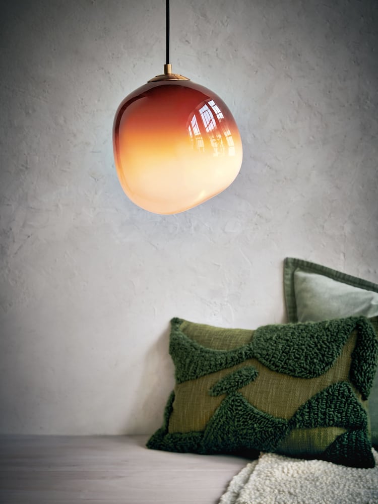 French Connection Brass/Brown Pendant Jamavar Pendant Ceiling Light - Image 1 of 4