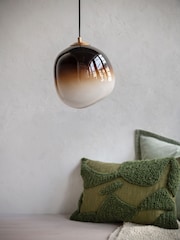 French Connection Brass/Brown Pendant Jamavar Pendant Ceiling Light - Image 2 of 4
