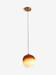 French Connection Brass/Brown Pendant Jamavar Pendant Ceiling Light - Image 4 of 4