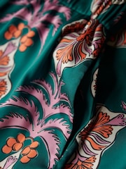 Another Sunday Satin Wide Leg Printed Trouser With Elasticated Waist In Print - Image 6 of 6