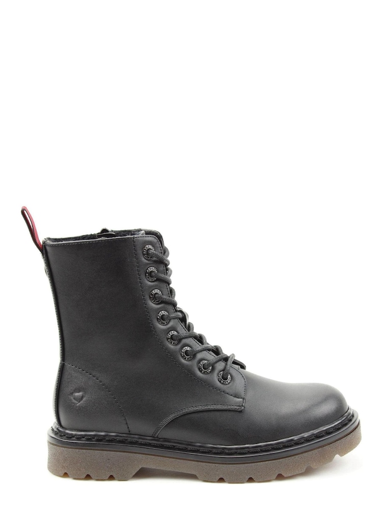 Heavenly Feet Black Ladies Lace-Up Ankle Boots - Image 1 of 3