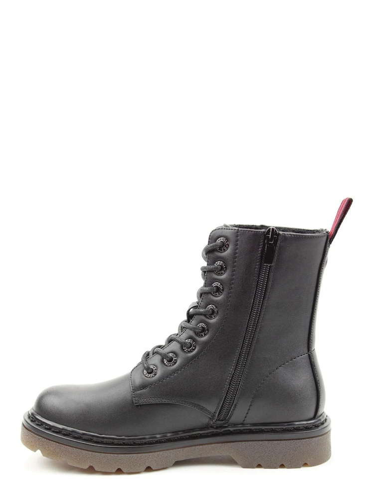 Heavenly Feet Black Ladies Lace-Up Ankle Boots - Image 2 of 3