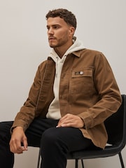 Tan Canvas Utility Shacket Overshirt - Image 1 of 11